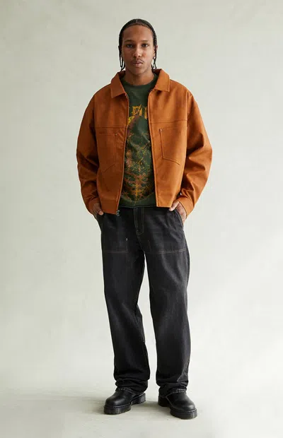 Pacsun Men's Dylan Baggy Jeans Contrast Stitch Black