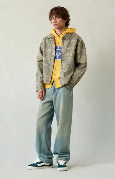 Pacsun Men's Dylan Baggy Jeans Light Blue Green Tinted In Medium Indigo In Neutral