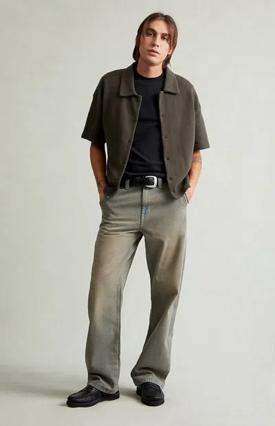 Pacsun Men's Dylan Baggy Jeans Paneled Medium Blue Tint In Medium Indigo In Black