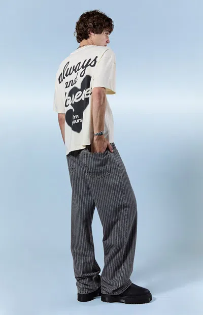Pacsun Men's Dylan Baggy Jeans Pinstripe Gray