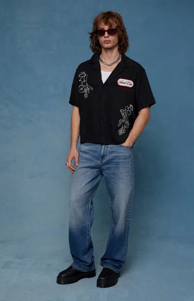 Pacsun Men's Dylan Baggy Jeans Stretch Medium Blue In Medium Indigo