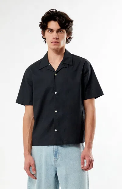 Pacsun Men's Elai Black Linen Camp Shirt