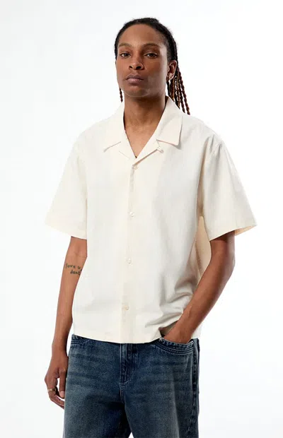 Pacsun Men's Elai Linen Camp Shirt In Cream In White