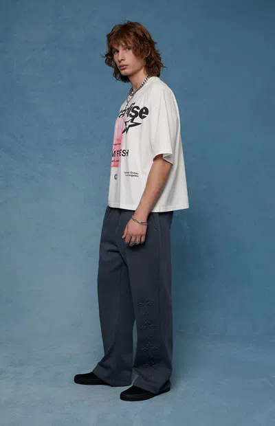 Pacsun Men's Embossed Straight Leg Sweatpants In Gray