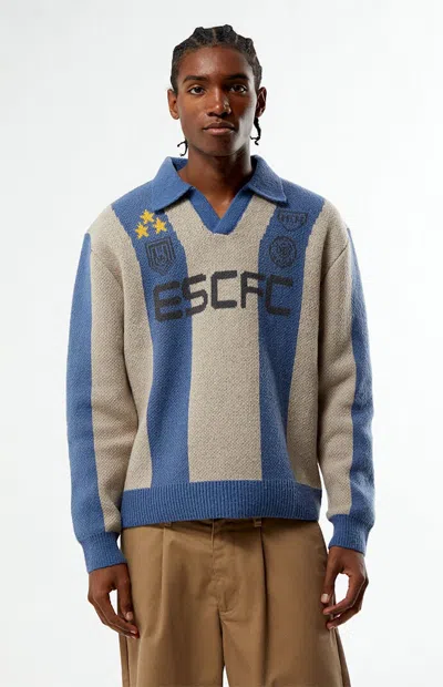 Pacsun Men's Escfc Polo Sweater In Cream In Multi