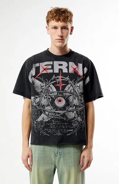 Pacsun Men's Eternal Cropped Boxy T-shirt In Washed Black