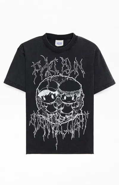 Pacsun Men's Eternal Light Raw Cut T-shirt In Washed Black