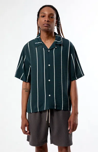 Pacsun Men's Evening Camp Shirt In Black In Green