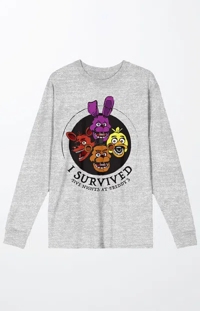 Pacsun Men's Five Nights At Freddy's Long Sleeve T-shirt In Heather Grey In Gray