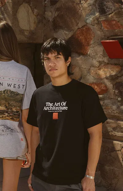 Pacsun Men's Frank Lloyd Wright Art Of Architecture T-shirt In Black