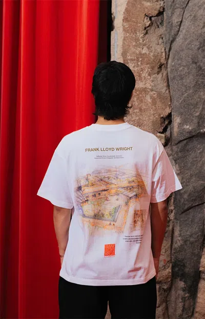 Pacsun Men's Frank Lloyd Wright Earth Art T-shirt In White