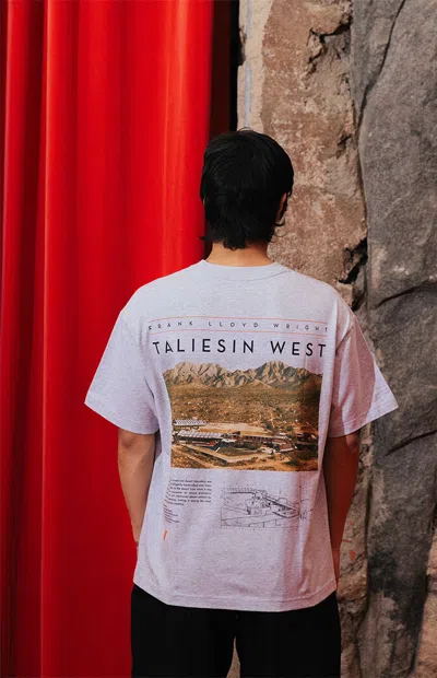 Pacsun Men's Frank Lloyd Wright Taliesin West T-shirt In Heather Gray