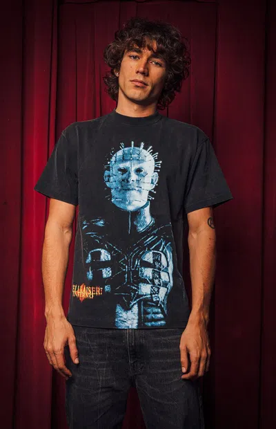 Pacsun Men's Frida Cinema Horror Hellraiser Inferno T-shirt In Washed Black