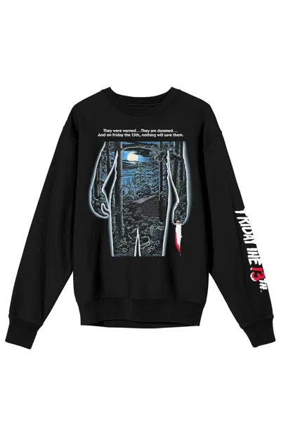 Pacsun Men's Friday The 13th Promo Poster Art Crew Neckline Sweatshirt In Black
