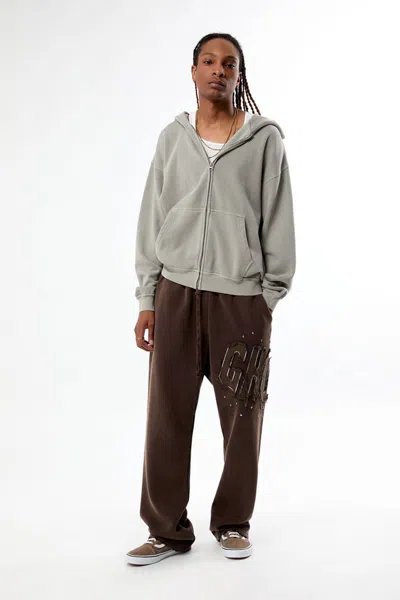 Pacsun Men's Ghost Applique Baggy Sweatpants In Brown In Blue