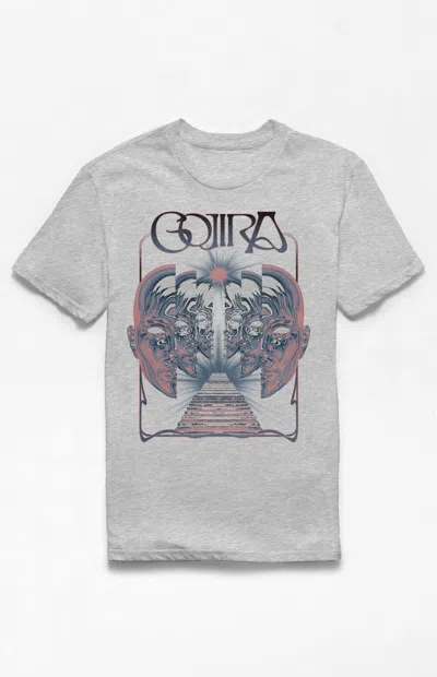 Pacsun Men's Gojira Head Stairs T-shirt In Heather Grey In Gray