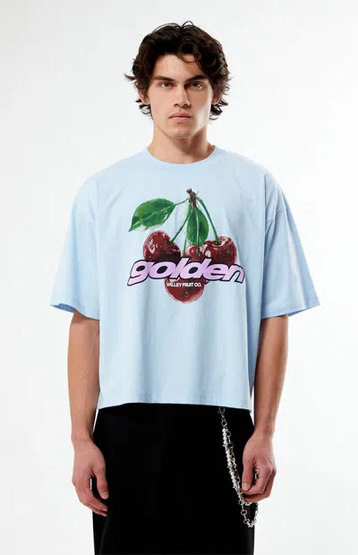 Pacsun Men's Golden Cropped Boxy T-shirt In Blue