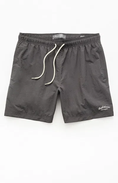 Pacsun Men's Gray Collegiate Solid 7" Swim Trunks