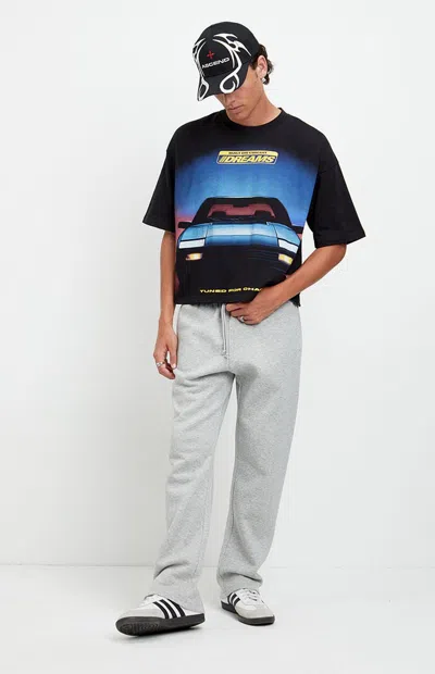 Pacsun Men's Gray Johnny Fleece Straight Sweatpants