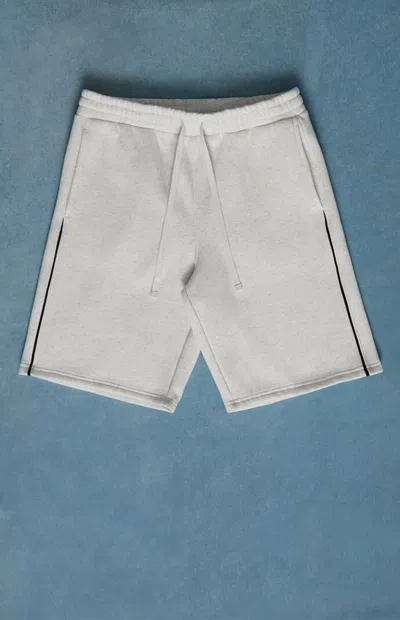 Pacsun Men's Gray Piping Track Sweat Shorts In Heather Grey
