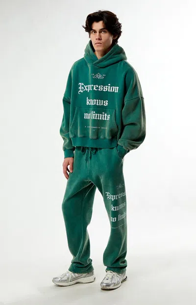 Pacsun Men's Green Expressions Baggy Sweatpants