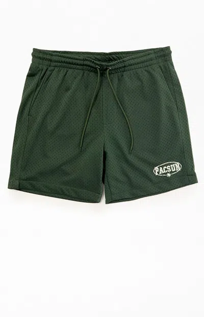 Pacsun Men's Green Mesh Shorts