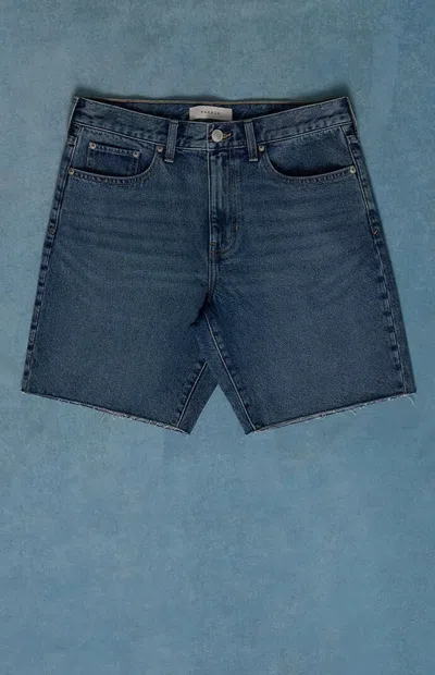 Pacsun Men's Harrison Cutoff Baggy Denim Shorts Medium Blue In Medium Indigo
