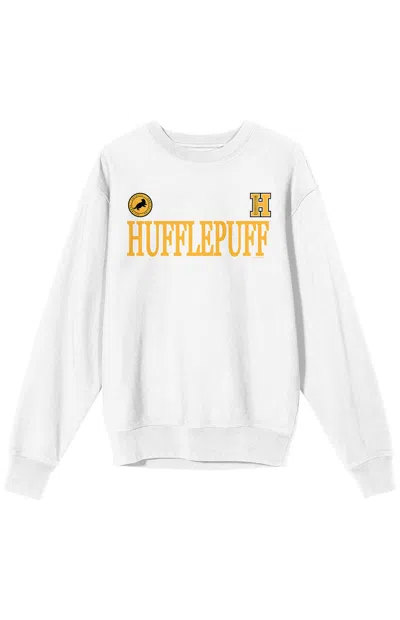Pacsun Men's Harry Potter Hufflepuff Crew Neck Sweatshirt In White