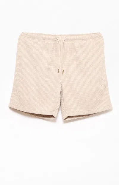 Pacsun Men's Heather Gray Waffle Knit Shorts In Neutral