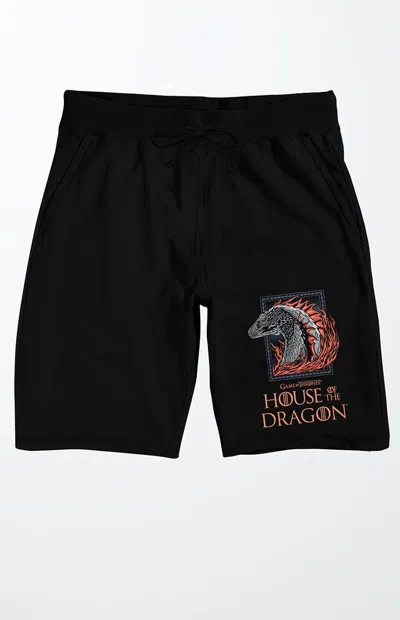 Pacsun Men's House Of The Dragon Logo Sweat Shorts In Black