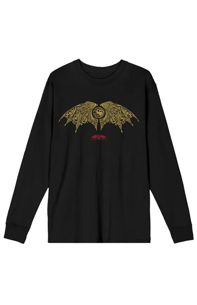 Pacsun Men's House Of The Dragon Wings Long Sleeve T-shirt In Black
