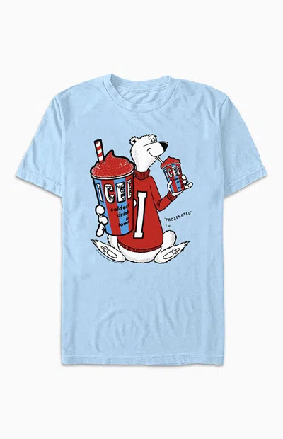 Pacsun Men's Icee Chill Bear T-shirt In Light Blue