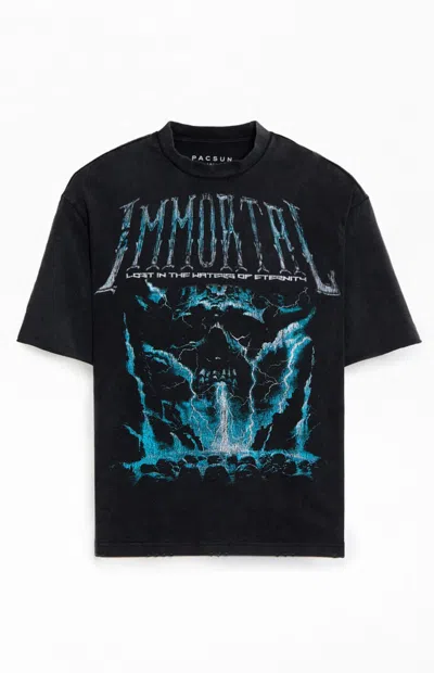 Pacsun Men's Immortal River T-shirt In Washed Black