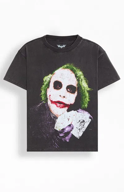 Pacsun Men's Joker All The Fun T-shirt In Washed Black