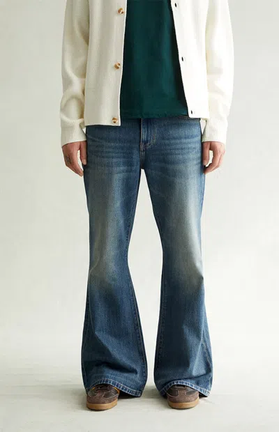 Pacsun Men's Jordan Baggy Bootcut Jeans Medium Blue Tint In Dark Indigo