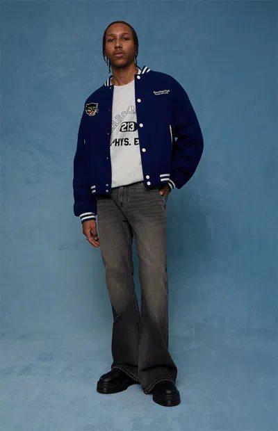 Pacsun Men's Jordan Baggy Bootcut Jeans Washed Black In Blue