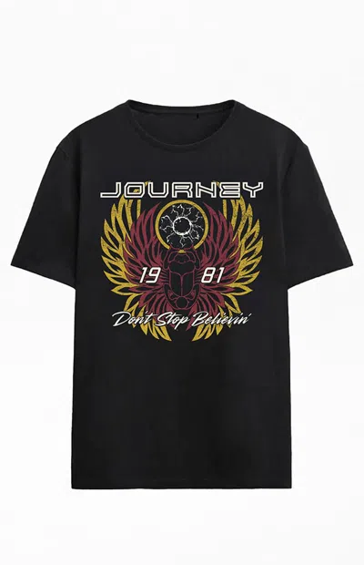 Pacsun Men's Journey Donât Stop Believinâ 1981 T-shirt In Black