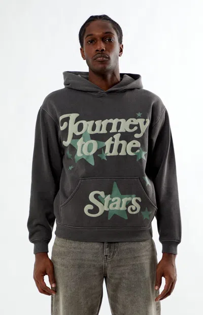 Pacsun Men's Journey To The Stars Hoodie In Washed Black