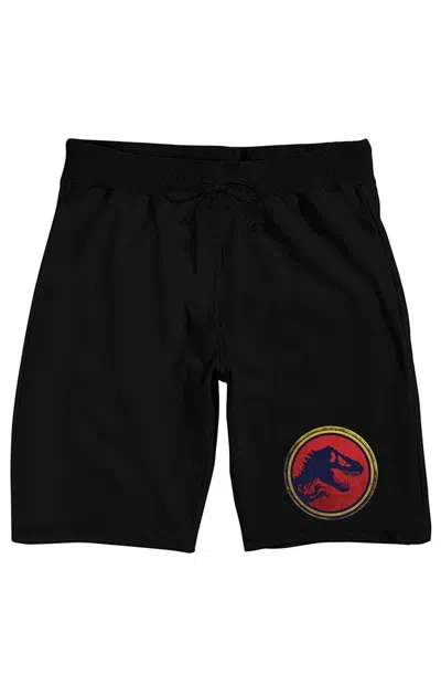 Pacsun Men's Jurassic Park T-rex Fossil Sweat Shorts In Black