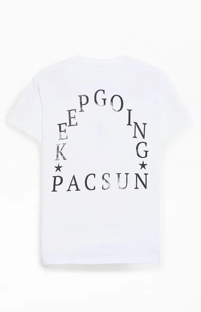 Pacsun Men's Keep Going T-shirt In White