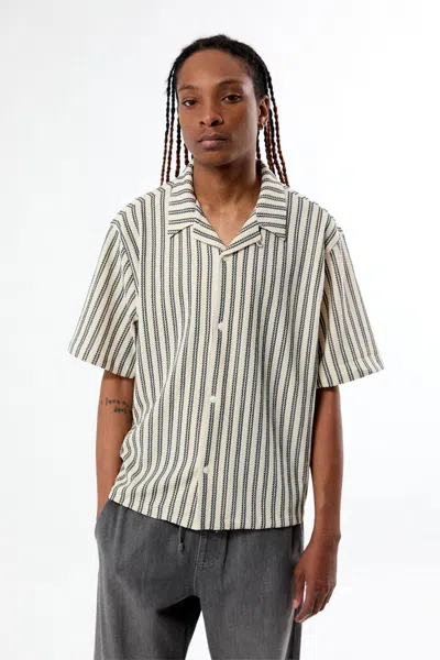 Pacsun Men's Kenan Weave Camp Shirt In Cream In White