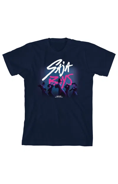 Pacsun Men's Kids K-pop Demon Hunters Saja Boys T-shirt In Navy In Blue