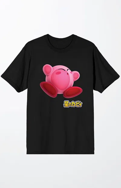 Pacsun Men's Kirby Pink Mochi Character T-shirt In Black