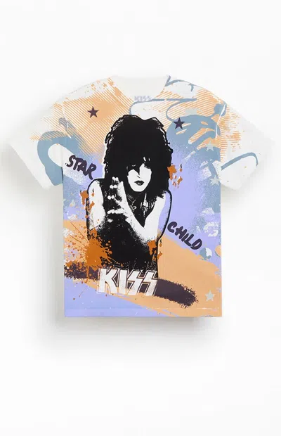 Pacsun Men's Kiss Ace Frehley T-shirt In White In Multi