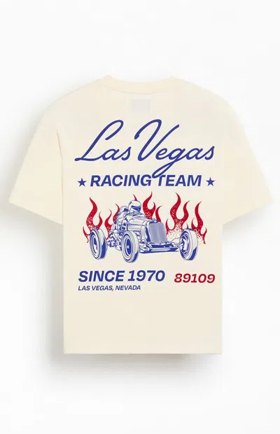 Pacsun Men's Las Vegas Racing T-shirt In Cream In White