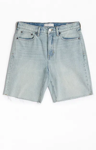 Pacsun Men's Light Indigo Cutoff Denim Shorts In Medium Indigo In Blue