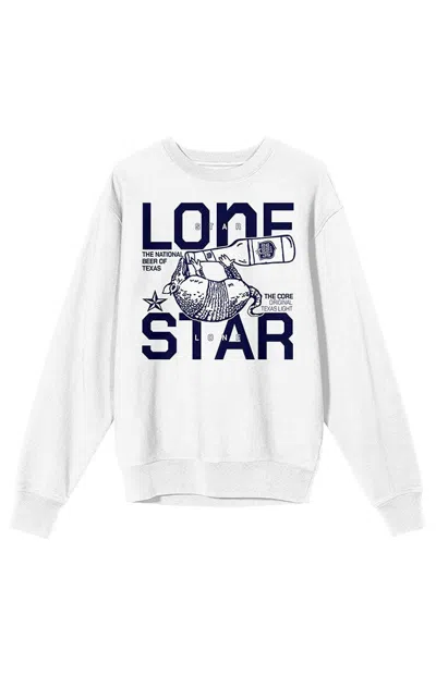Pacsun Men's Lone Star Armadillo Drink Crew Neck Sweatshirt In White