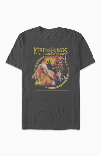 Pacsun Men's Lord Of The Rings Three Is A Crowd T-shirt In Charcoal In Black