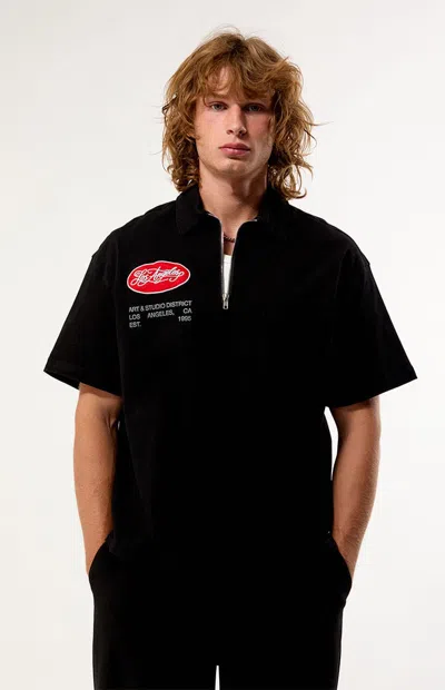 Pacsun Men's Los Angeles Quarter Zip Shirt In Black