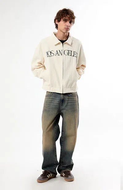 Pacsun Men's Los Angeles Seamed Gas Jacket In Cream In Neutral